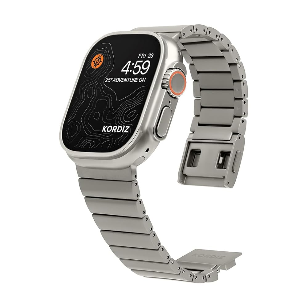 Apple - 【チコ】 Amazon.com: KORDIZ Titanium Watch Band T02 Pro - Fits Apple